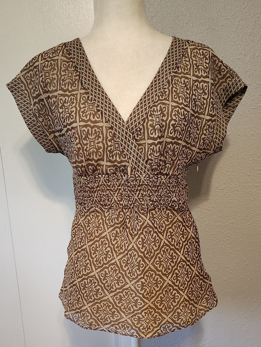 Vintage LOFT Wrap-Style Peplum Blouse
